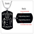 Engrave VKD004 - Call On Me Brother - English - Black - Viking Dog Tag