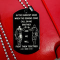 Engrave VKD004 - Call On Me Brother - English - Black - Viking Dog Tag