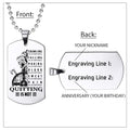 Engrave VKD008 - Quitting Is Not - Viking Dog Tag