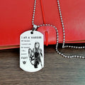 Engrave VKD009 - I Am A Warrior - Viking Dog Tag