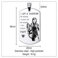 Engrave VKD009 - I Am A Warrior - Viking Dog Tag