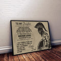 WA014 - Dad To Daughter - Never Lose - English - Spartan - Horizontal Poster - Horizontal Canvas - Warrior Poster