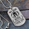 WAD045 - Never Foget That I Love You - Warrior Dog Tag - Engrave Double Sliver Dog Tag