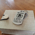 WAD045 - Never Foget That I Love You - Warrior Dog Tag - Engrave Double Sliver Dog Tag