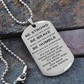 WAD045 - Never Foget That I Love You - Warrior Dog Tag - Engrave Double Sliver Dog Tag