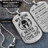 WAD045 - Never Foget That I Love You - Warrior Dog Tag - Engrave Double Sliver Dog Tag