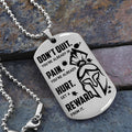 WAD046 - Call On Me Brother - Don't Quit - Warrior Dog Tag - Engrave Double Sliver Dog Tag