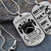 WAD046 - Call On Me Brother - Don't Quit - Warrior Dog Tag - Engrave Double Sliver Dog Tag