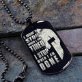 WAD047 - Quitting Is Not - I Don't Stop When I Am Tired - I Stop When I Am Done - Warrior Dog Tag - Engrave Double Black Dog Tag