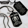 WAD048 - To My Son - It's Not About Being Better Than Someone Else - It's About Being Better Than You Were The Day Before - It's About Being Better Than You Were The Day Before - Warrior Dog Tag - Engrave Double Black Dog Tag