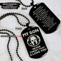 WAD048 - To My Son - It's Not About Being Better Than Someone Else - It's About Being Better Than You Were The Day Before - It's About Being Better Than You Were The Day Before - Warrior Dog Tag - Engrave Double Black Dog Tag