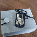 TM11 Best Dad Ever- Dog Tag - Hand - Engraved Dog Tag All Style