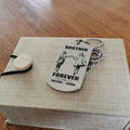 BR4-Call on me Brother - Brother Forever - Dragon ball Goku Vegeta - Soldier -Engraved Dog Tag Two Side