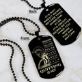 QT1 Dog Tag Two Side - Quitting Is Not- Dragon ball - Goku Vegeta- Soldier - Naruto - Engraved Dog Necklace All Style