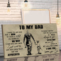 (CV29) TO MY DAD- DRAGON BALL -FAMILY -DAD SON- GOKU - CANVAS POSTER