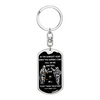 Soldier + Firefighter - Call On Me Brother - Galaxy - English - Graphic Dog Tag with Swivel Keychain