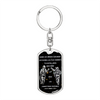 Soldier + Firefighter - Call On Me Brother - Galaxy - French - Graphic Dog Tag with Swivel Keychain