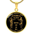 BR21  BRT Call on me Brother - Dragon ball Goku Vegeta - Soldier - Engraved Dog Tag 18K Dog Tag Necklace gold all style