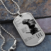 Samurai - 7 5 3 CODE - Swedish - Luxury Dog Tag - Military Ball Chain