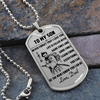 Samurai - Dad To Son - Never Forget That I Love You 2 - English - Luxury Dog Tag - Military Ball Chain