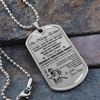 Samurai - Dad To Daughter - Never Lose - German - Luxury Dog Tag - Military Ball Chain