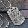 Samurai - Dad To Son - Never Lose - English - Luxury Dog Tag - Military Ball Chain