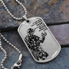 Soldier - FEAR - Never Beginning To Live - Luxury Dog Tag - Military Ball Chain