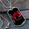 Samurai - Fall Down Seven Times Stand Up Eight - Galaxy - Luxury Dog Tag - Military Ball Chain