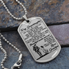 Soldier - Grandpa To Granddaughter - Beautiful Inside And Out - English - Luxury Dog Tag - Military Ball Chain