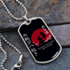 Samurai - Fall Down Seven Times Stand Up Eight - Luxury Dog Tag - Military Ball Chain