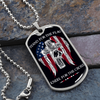 Soldier - Stand For The Flag US - Luxury Dog Tag - Military Ball Chain