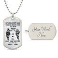 SD Call on me Brother Engraved Dog Tag 18K gold all style