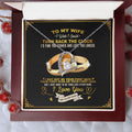 TM1 - TO MY WIFE, SOULMATE NECKLACE TURN BACK THE CLOCK CUSTOMIZABLE VALENTINE GIFT