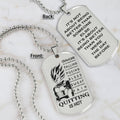 QT1 Dog Tag Two Side - Quitting Is Not- Dragon ball - Goku Vegeta- Soldier - Naruto - Engraved Dog Necklace All Style