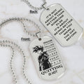 QT1 Dog Tag Two Side - Quitting Is Not- Dragon ball - Goku Vegeta- Soldier - Naruto - Engraved Dog Necklace All Style