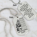 QT1 Dog Tag Two Side - Quitting Is Not- Dragon ball - Goku Vegeta- Soldier - Naruto - Engraved Dog Necklace All Style