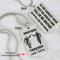 BR4-Call on me Brother - Brother Forever - Dragon ball Goku Vegeta - Soldier -Engraved Dog Tag Two Side