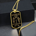 SD Call on me Brother Engraved Dog Tag 18K gold all style