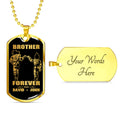 BR9A Call on me Brother - Dragon ball Goku Vegeta - Soldier - Engraved Dog Tag 18K Dog Tag Necklace gold all style